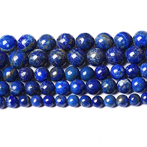 AAA+ Natural Lapis Lazuli Gemstone Beads 12mm 32PCS Round Loose Stone Beads for Jewelry Making DIY Bracelet Necklace Earring Gift (16 Count)