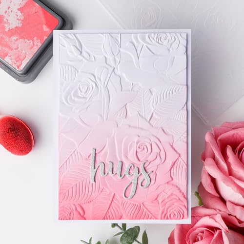 3D Plastic Embossing Folders Rose for DIY Scrapbooking Photo Album Card Paper Craft Decoration for Card Making