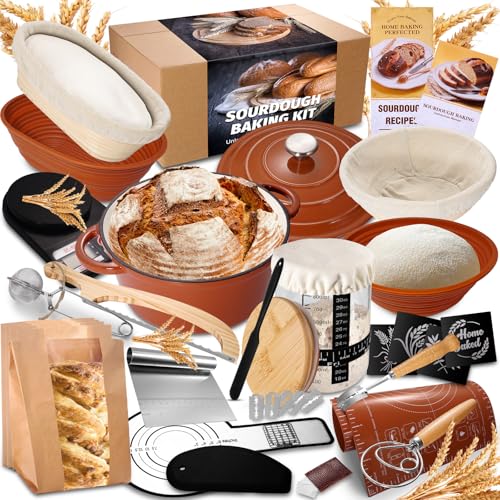 Sourdough Starter Kit with Enamel Cast Iron Pot