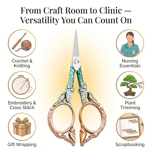 Small Embroidery Scissors with Cover