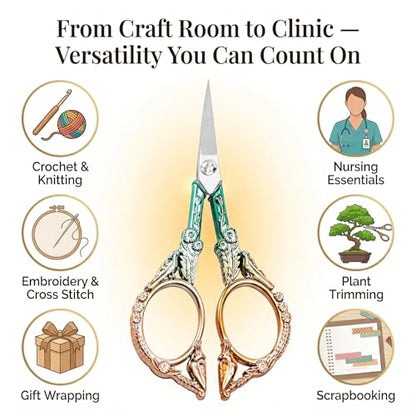 Small Embroidery Scissors with Cover