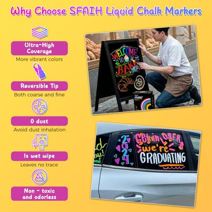 Liquid Chalk Markers for Blackboard (24 Count)