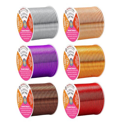 12 GA Purple Brown Red Assorted Anodized Aluminum Craft Wire