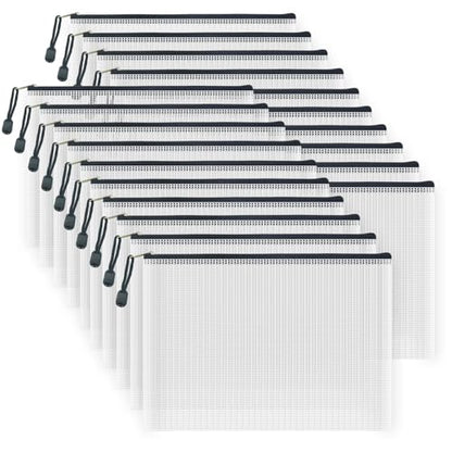 20pcs Mesh Zipper Pouch Bags (20 Count)