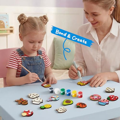 12 pcs Wooden Magnets (12 Count)