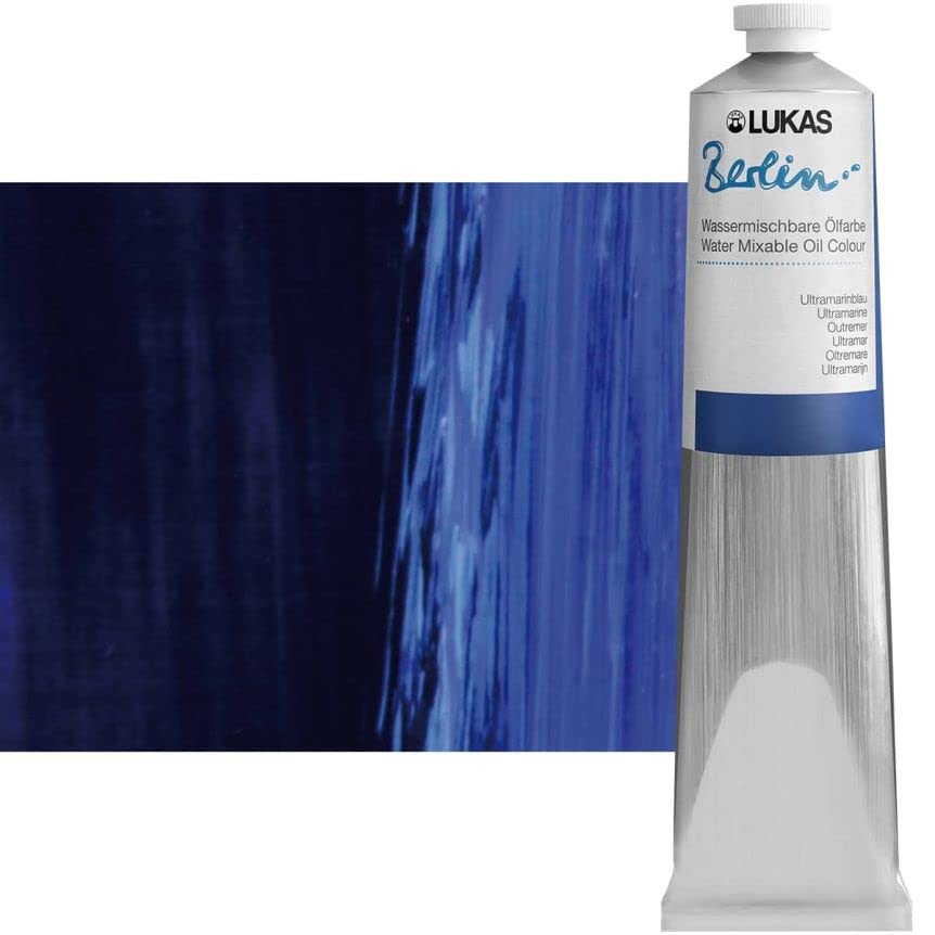 Berlin Pro Artists Water Mixable Oil Paint 200 ml Tube Ultramarine (6.7628 Fl Oz)