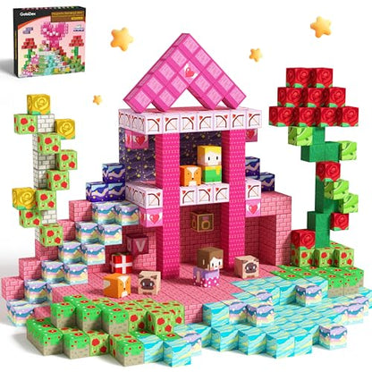 100PCS Magnetic Blocks Princess Building Toys for Girls Age 3+