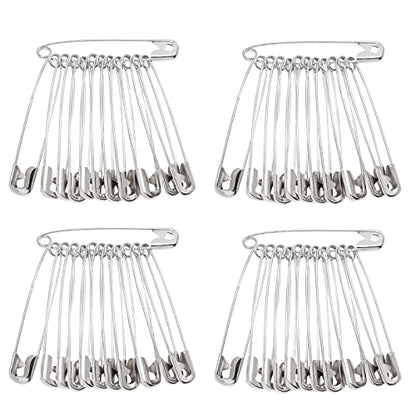 200 PCS 28mm Safety Pins Nickel Plated (200 Count)