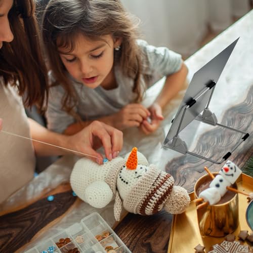 8 Pcs Cross Stitch Accessories and Tools 11.5 x 4.7 Inch Metal Magnet Board Chart Knitting Pattern Holder 2 Bookmark Magnifier with Ruler 1 Bracket 4 Magnet Strips for Crafts Work Supplies