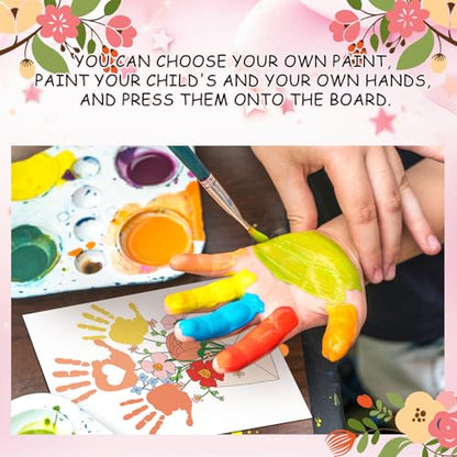 6 Sets Mother's Day Crafts DIY Kit Flower Bouquet Handprint Art Craft Gifts for Mom from Daughter or Son 8 x 10 Inch Handprint Flowers Bouquet Kit for Mother Grandma Birthday Supplies (6 Count)