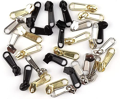 16.5 Yards 3 Piece Assorted Nylon Coil Zippers with 30 Sliders for DIY Tailoring and Crafts (3 Count)