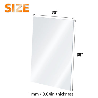 Egofine Plexiglass Sheets Acrylic Sheets 12 Pack of 24x36’’ 0.04 Thick Clear Plastic Cast Transparent Plexi Glass for Crafting Projects, Replacement Picture Frame Glass, DIY Display, Easy to Cut