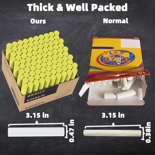 Yellow Chalk 100PCS (100 Count)