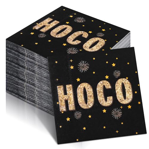60 Pcs Hoco Cocktail Paper Napkins 6.5 x 6.5 Inches (60 Count)