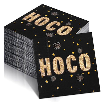 60 Pcs Hoco Cocktail Paper Napkins 6.5 x 6.5 Inches (60 Count)