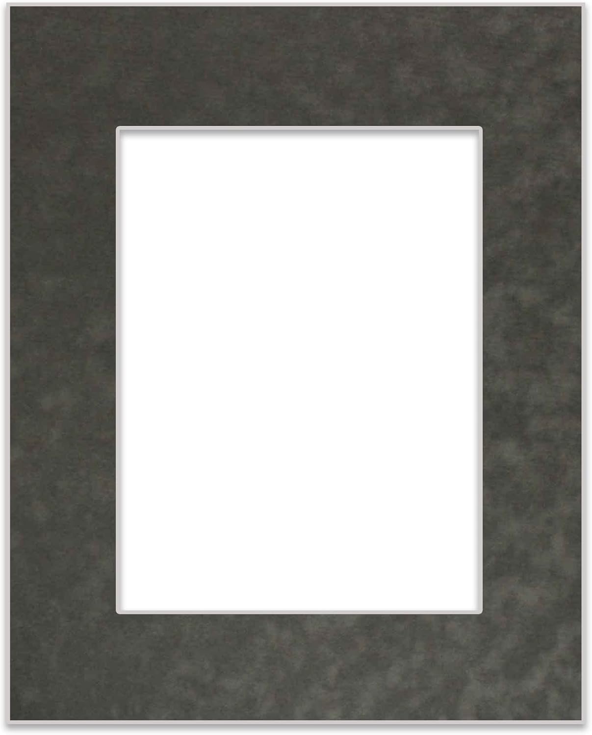 Pack of 25 Acid Free 11x14 Mats Bevel Cut for 8.5x11 Photos - Dark Grey Suede Precut Matboards With Backing Boards and Clear Photo Mat Bags For Pictures, Photos, Framing - 4-ply Thickness