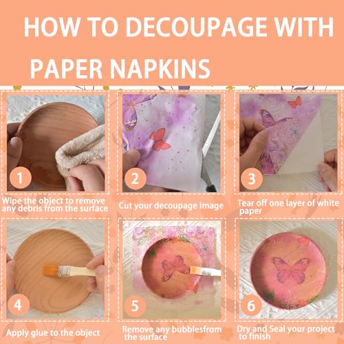 Decoupage Napkins Assorted Floral 27 Pack 27 Styles for DIY Crafting Birthday Party (27 Count)