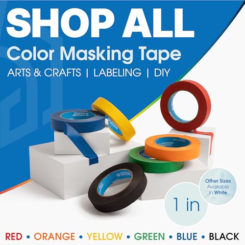1" X 60 yd Black Masking Tape (3 Count)