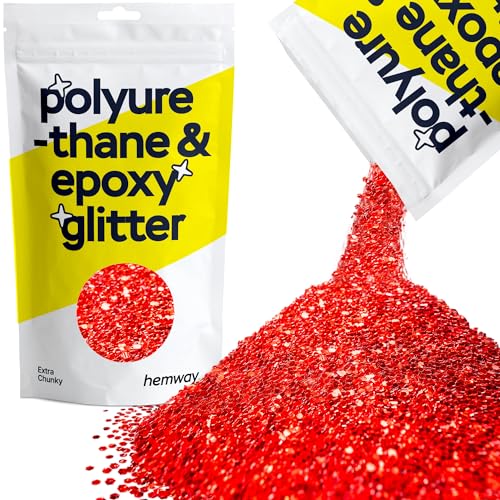 Resin Glitter Red 100g Extra Chunky Polyurethane & Epoxy Glitter (3.5 Ounce)