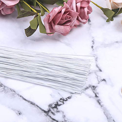 26 Gauge White Floral Wire Stem for Flower Arrangement Craft Supply