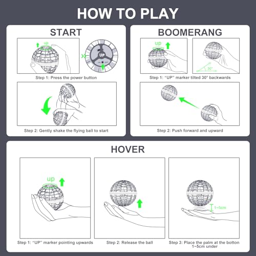 Flying Orb Ball 2026 Toys Soaring Hover Boomerang Spinner Hand Controlled Mini Drone Cosmic Globe Spinning Kids Outdoor Fly Toy Birthday Gift Cool Stuff for Boys Girls 6 7 8 9 10+ Year Old