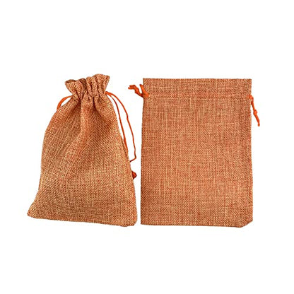 Pack of 25 Burlap Gift Bags with Drawstring Linen Jewelry Pouches Wedding Hessian Jute Bags for Birthday Jewelry and Treat Pouches Party Wedding Favors Gift Art