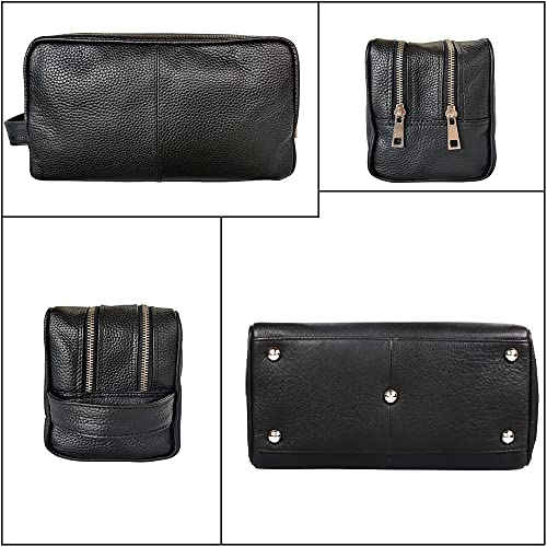 Leather Travel Toiletry Bag for Men