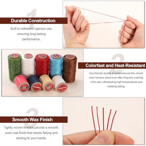 Flat Leather Sewing Waxed Thread