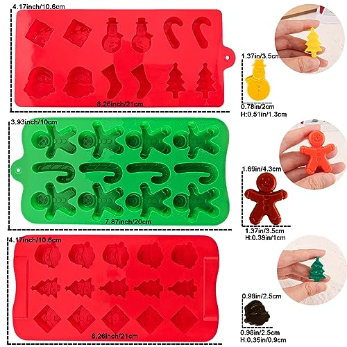 Christmas Silicone Molds Christmas Chocolate Molds Candy Molds for Baking Sweet Treats