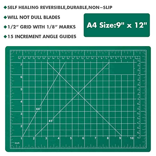 Craft Knife Precision Cutter and Self Healing Cutting Craft Mat Hobby Knife Set with 30 PCS Knife for Art Hobby Craft Scrapbooking Stencil (32 Count)