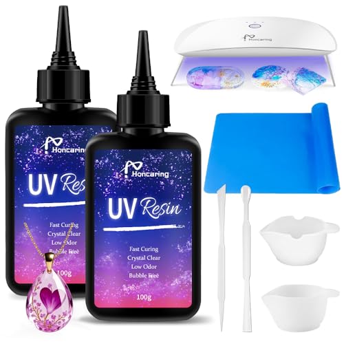 UV Resin Kit 200g with UV Light (6.7 Fl Oz)