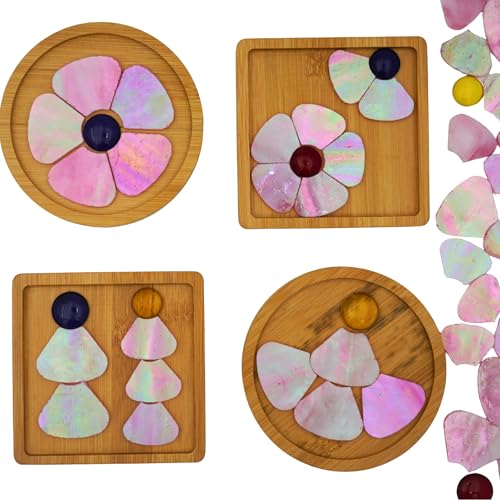 Iridescent Flower Mosaic Tiles (12 Count)
