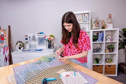 TrueCut Rectangle 24.5" x 6.5" Quilting Ruler with Track and Guide for Straight Cuts