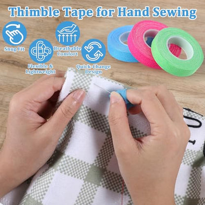 3 Rolls Thimble Tape for Hand Sewing