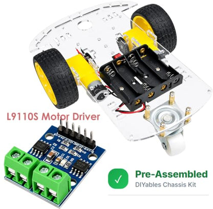 2WD Robot Car Chassis Kit with L9110S Dual Motor Driver