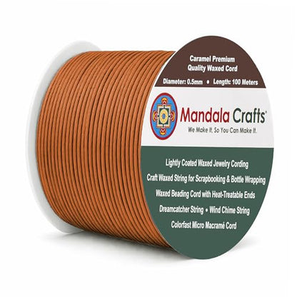 0.5mm Caramel Waxed Cord
