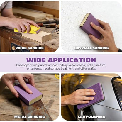Wet Dry Sanding Sheets 25 PCS 9 x 11 Inch Purple Alumina (25 Count)