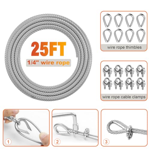Stainless Steel Cable for Railing (25 Foot)