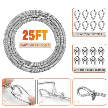 Stainless Steel Cable for Railing (25 Foot)