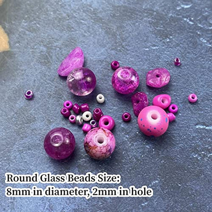 Assorted Glass Resin Beads Multi Size Colors Smooth Cracked Gravel Millet Spacer Beads for Bracelets Necklace Earring DIY Jewelry Making Craft