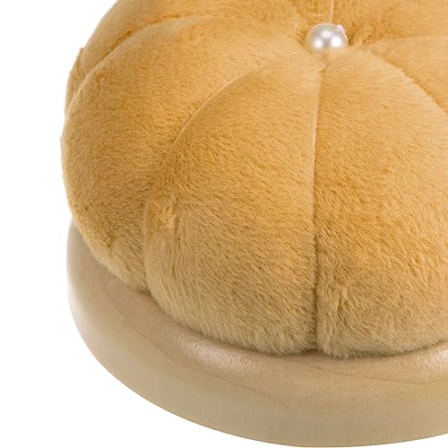 Wooden Base Needle Pincushions Japanese Style Pin Cushions Round Pin Cushion Needle Holder for Sewing Quilting Needlework DIY Crafts