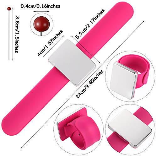 Magnetic Wrist Sewing Pincushion with 100 Pcs 1.5" Pins (101 Count)