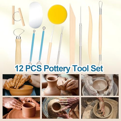 12 Pcs Polymer Clay Sculpting Tools Kit for Adults