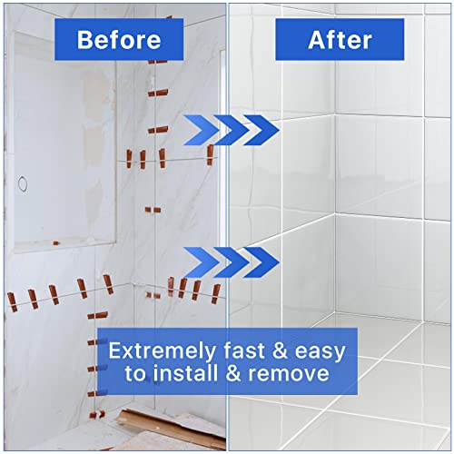 Tile Leveling System Clips Spacers Tile Leveler Clips DIY Tile Leveler Spacers 2100 Pcs 1 (1000 Count)