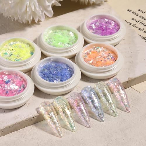 Holographic Opal Nail Art Glitter Flakes