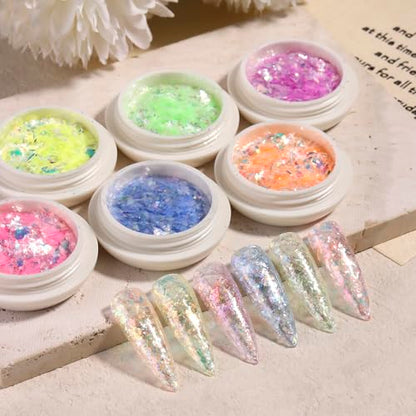 Holographic Opal Nail Art Glitter Flakes