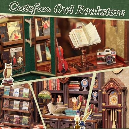 Owl Bookstore Book Nook Kit