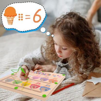 Magnetic Color & Number Maze