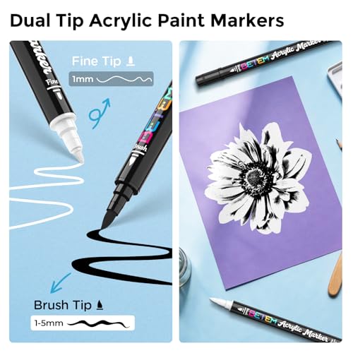2 Black & White Paint Markers for Glass (10 Count)