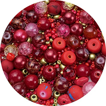 Assorted Glass Resin Beads Multi Size Colors Smooth Cracked Gravel Millet Spacer Beads for Bracelets Necklace Earring DIY Jewelry Making Craft